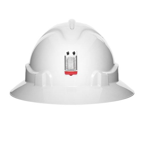 Pro Choice Safety Gear V6 Hard Hat Unvented Full Brim With Lamp Bracket And Ratchet Harness - White