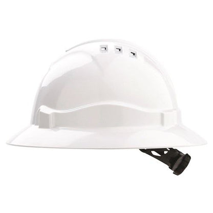 Pro Choice Safety Gear V6 Hard Hat Unvented Full Brim Ratchet Harness