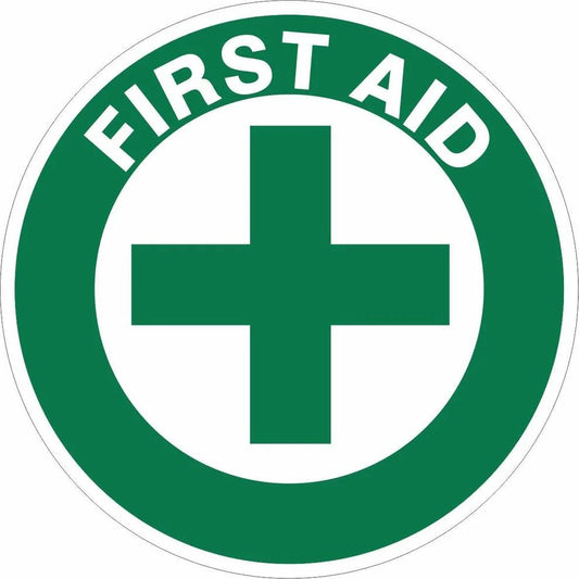 Pratt Safety PSD1 First Aid Sign, Vinyl, 50mm Diameter
