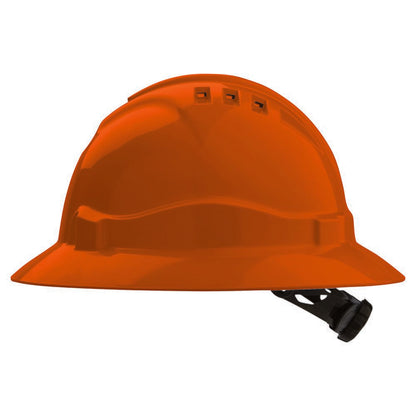 Pro Choice Safety Gear V6 Hard Hat Vented Full Brim Ratchet Harness
