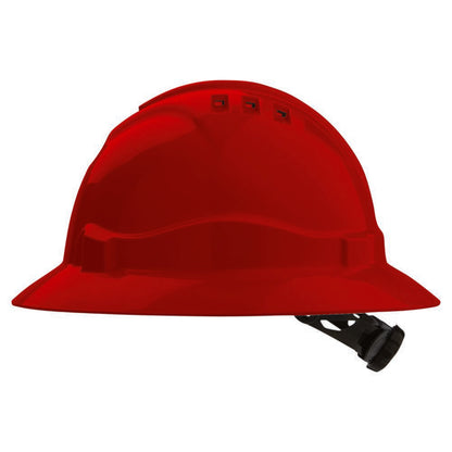 Pro Choice Safety Gear V6 Hard Hat Vented Full Brim Ratchet Harness
