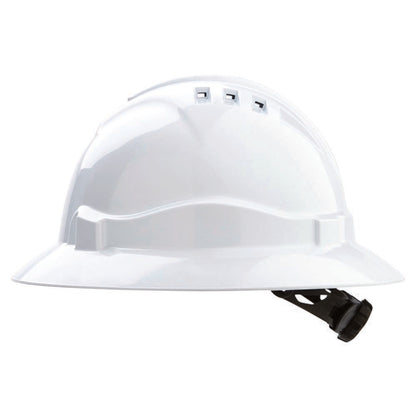 Pro Choice Safety Gear V6 Hard Hat Vented Full Brim Ratchet Harness