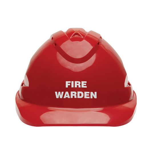 Pro Choice Safety Gear V9 Hard Hat complete with Fire Warden Logo