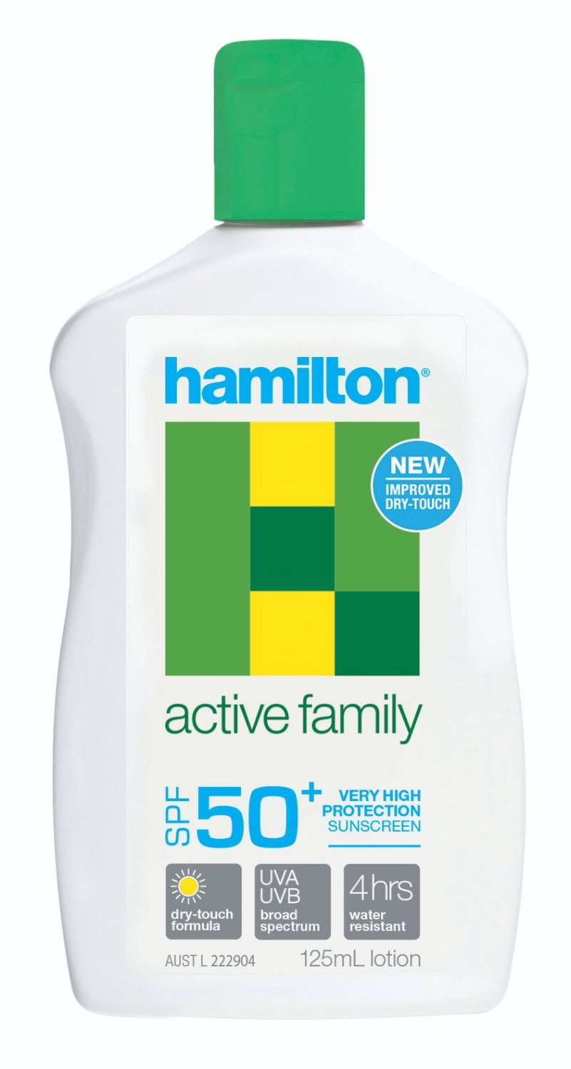 KEY PHARMACEUTICALS H7228 Hamilton Sunscreen Active Family SPF50+ Lotion 125mL