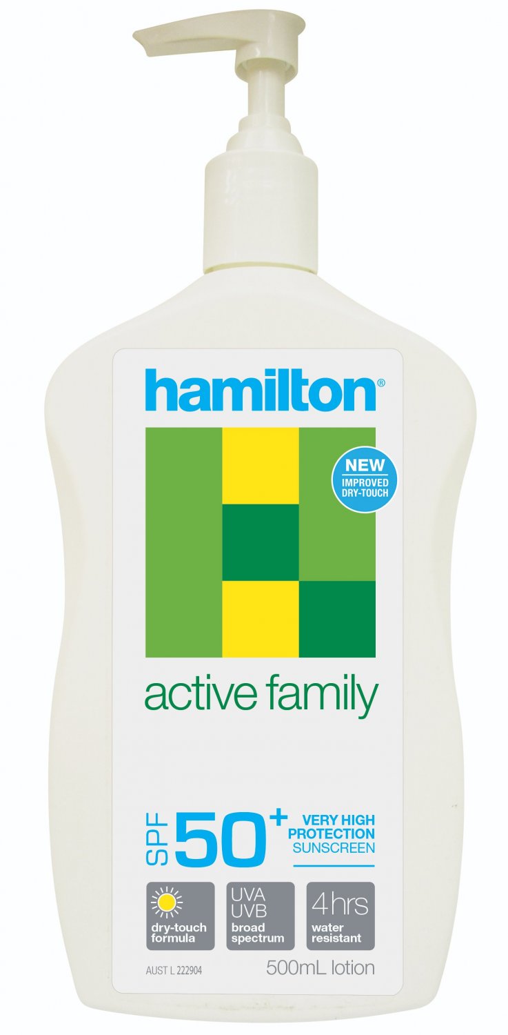 KEY PHARMACEUTICALS H7225 Hamilton Sunscreen Active Family SPF50+ Lotion 500mL