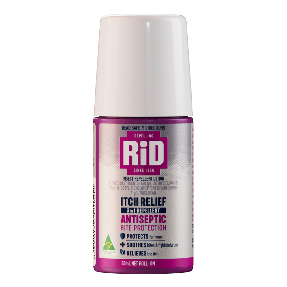 RID AUST RA201050 Rid Itch Relief 6-Hour Bite Protection Roll-On 50mL
