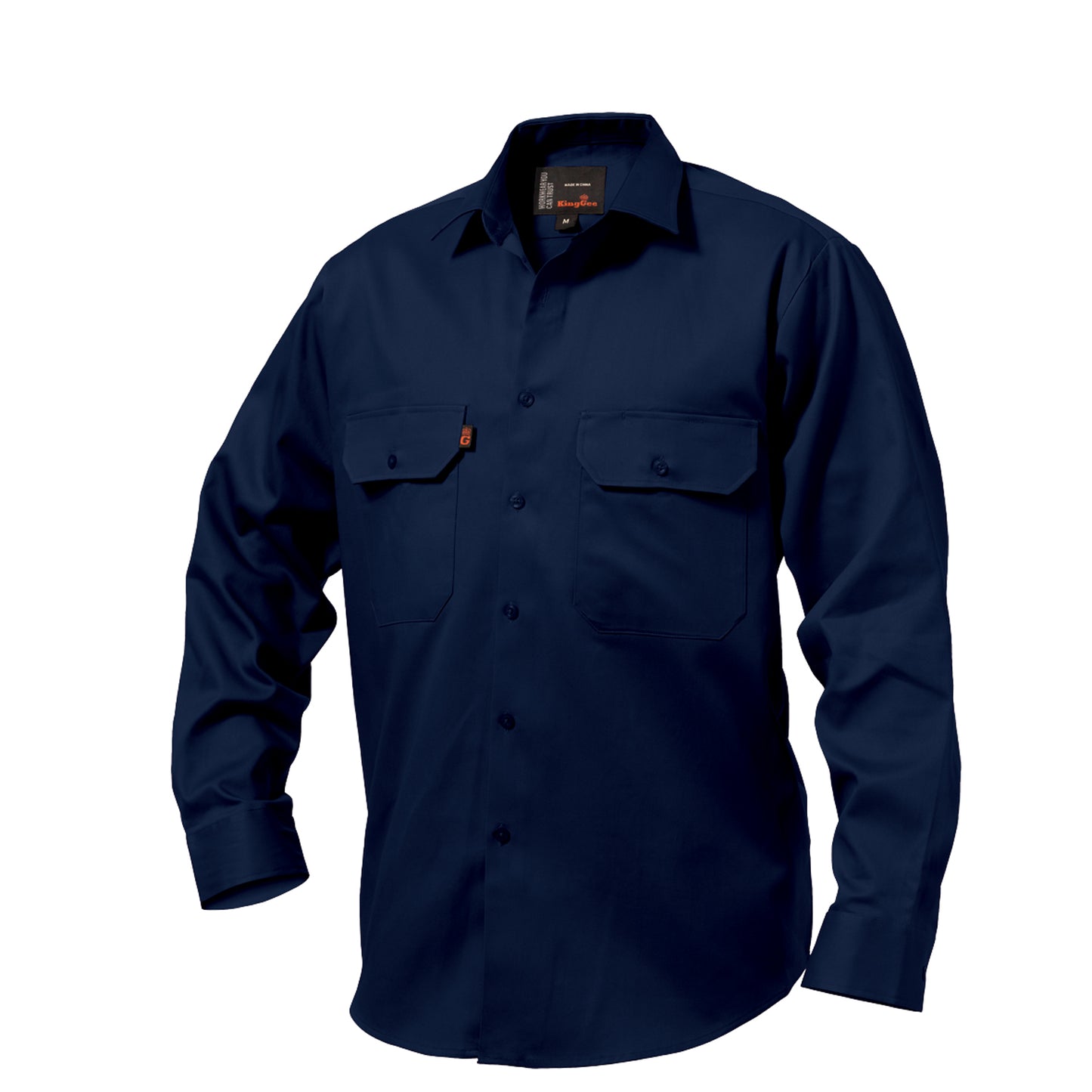 King Gee K04010 Originals Long Sleeve Open Front Cotton Drill Work Shirt