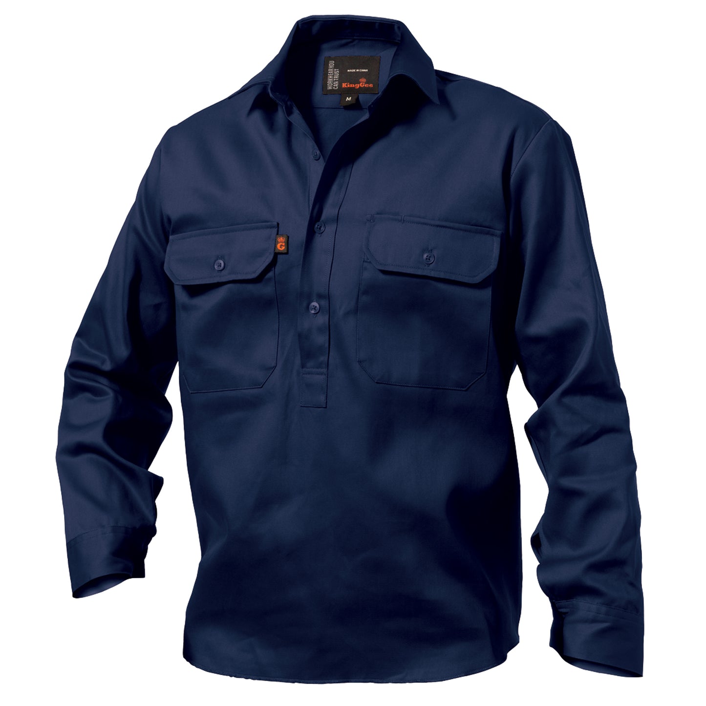 King Gee K04020 Originals Long Sleeve Closed Front Cotton Drill Work Shirt