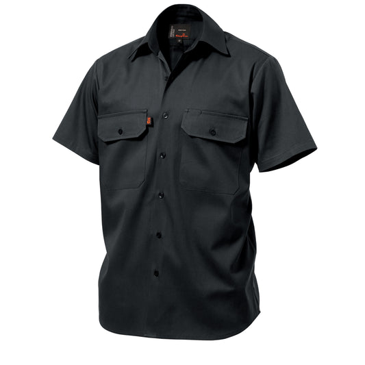 King Gee K04030 Originals Short Sleeve Open Front Cotton Drill Work Shirt