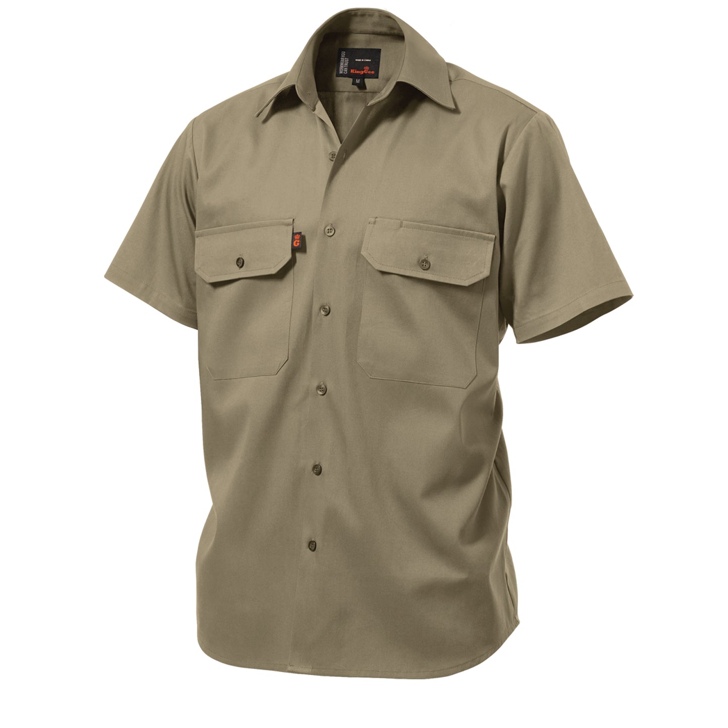 King Gee K04030 Originals Short Sleeve Open Front Cotton Drill Work Shirt