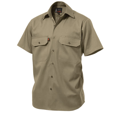 King Gee K04030 Originals Short Sleeve Open Front Cotton Drill Work Shirt