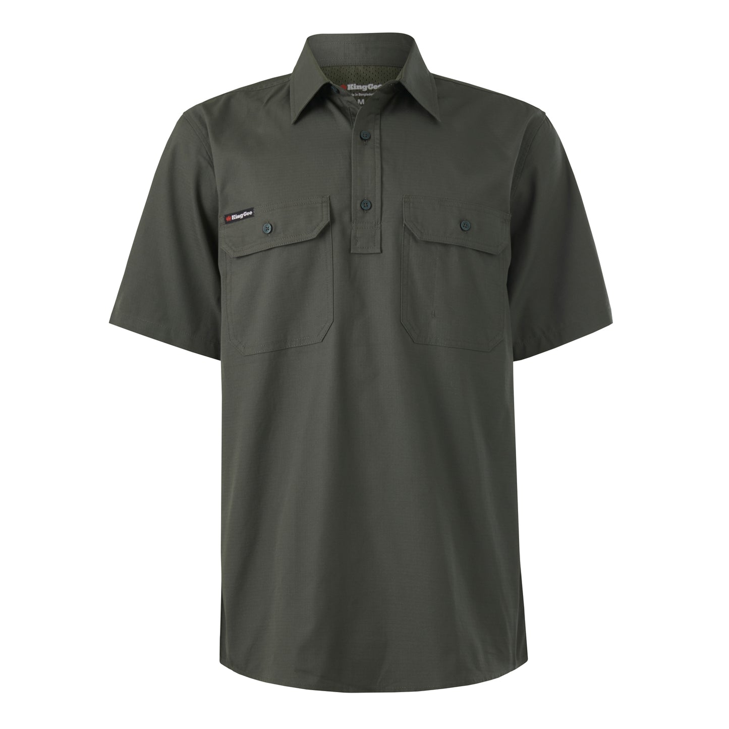 King Gee K14032 Workcool Vented Closed Front Shirt Short Sleeve