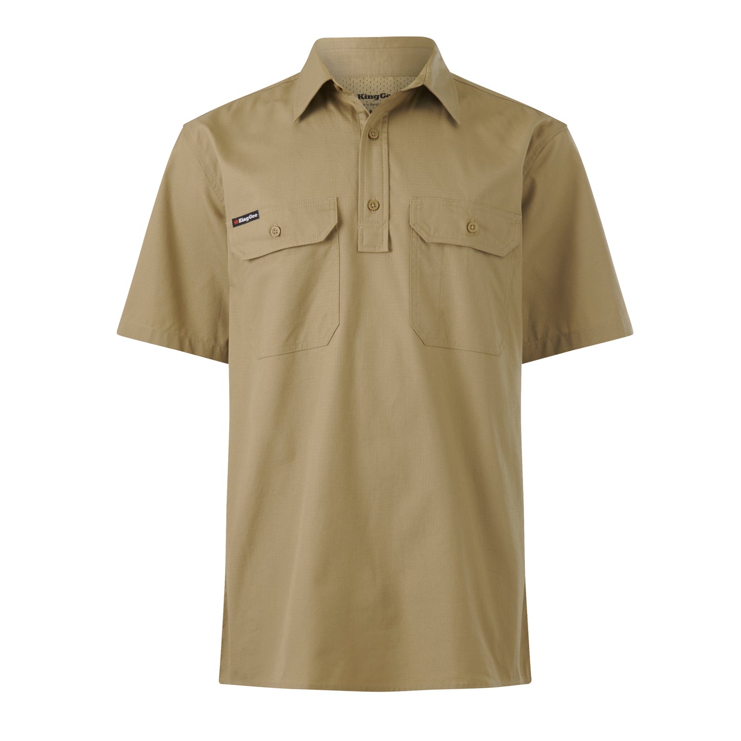 King Gee K14032 Workcool Vented Closed Front Shirt Short Sleeve