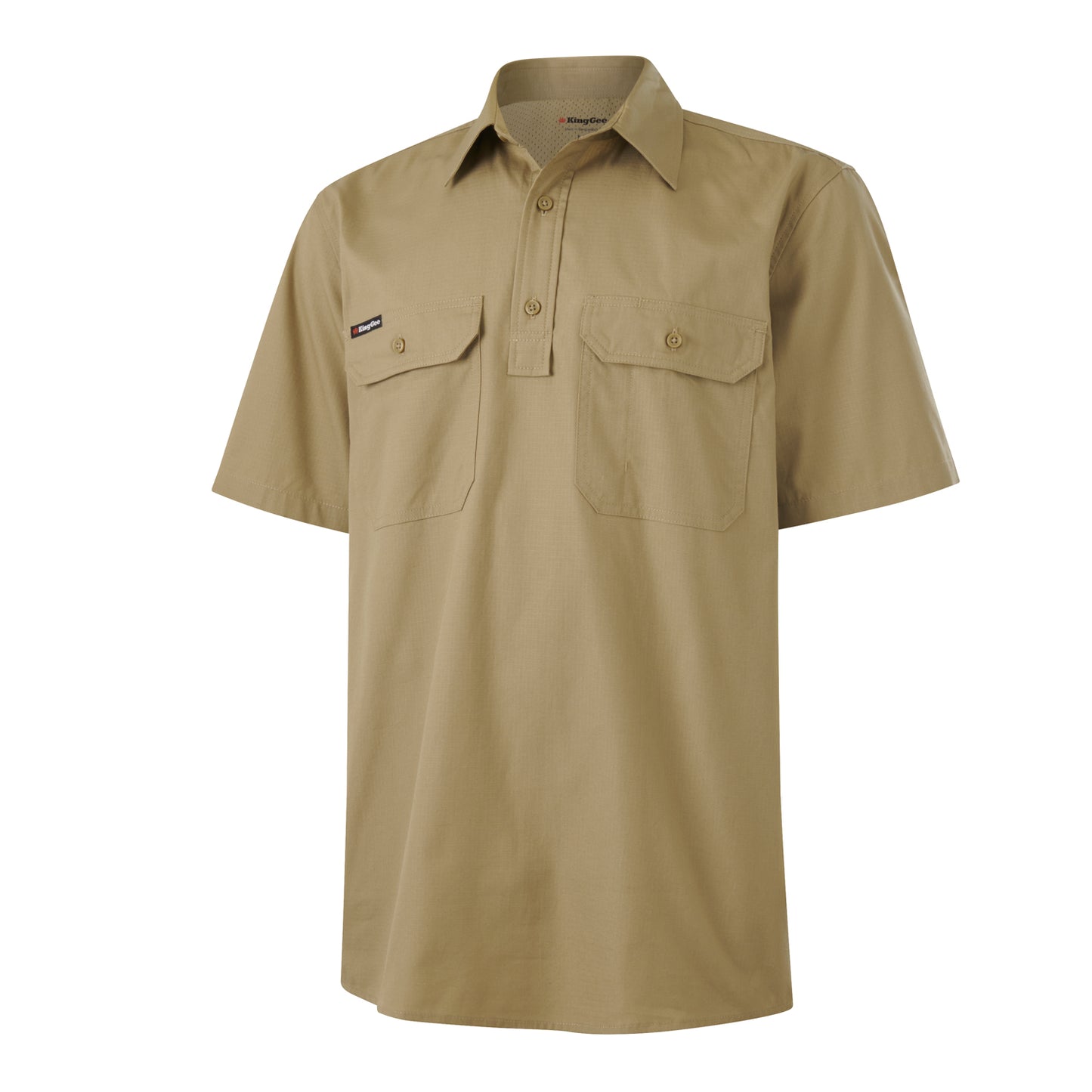 King Gee K14032 Workcool Vented Closed Front Shirt Short Sleeve