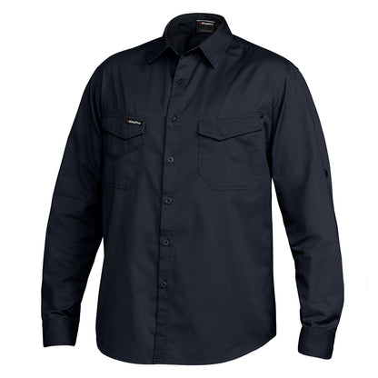 King Gee K14350 Tradies Lightweight Cotton Drill Long Sleeve Work Shirt