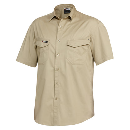 King Gee K14355 Tradies Lightweight Cotton Drill Short Sleeve Work Shirt