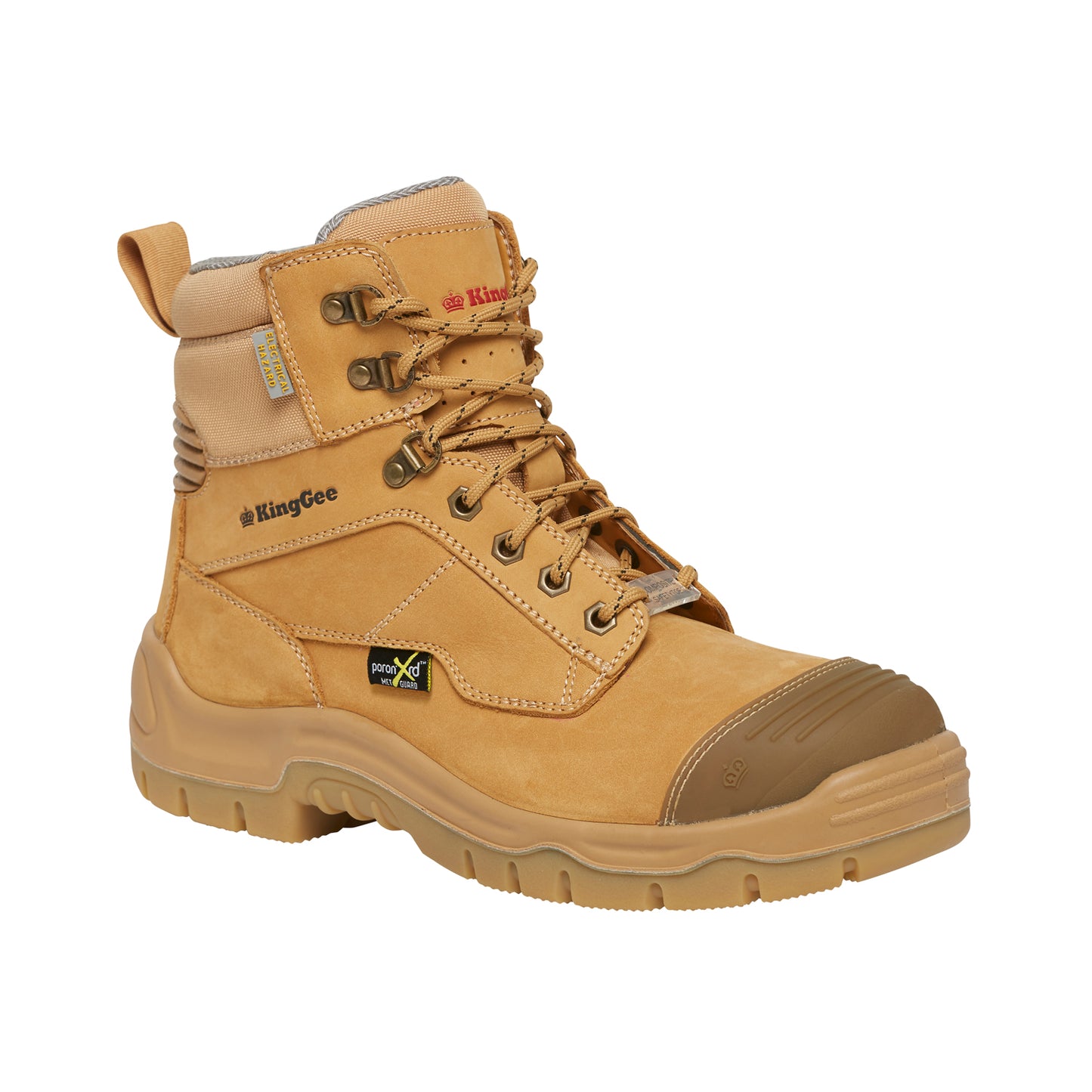 King Gee K27872 Phoenix Metguard Composite Toe Safety Work Boots 6" - Wheat