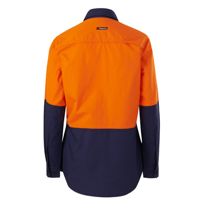 King Gee K44226 Women's Workcool Vented Spliced Shirt Long Sleeve