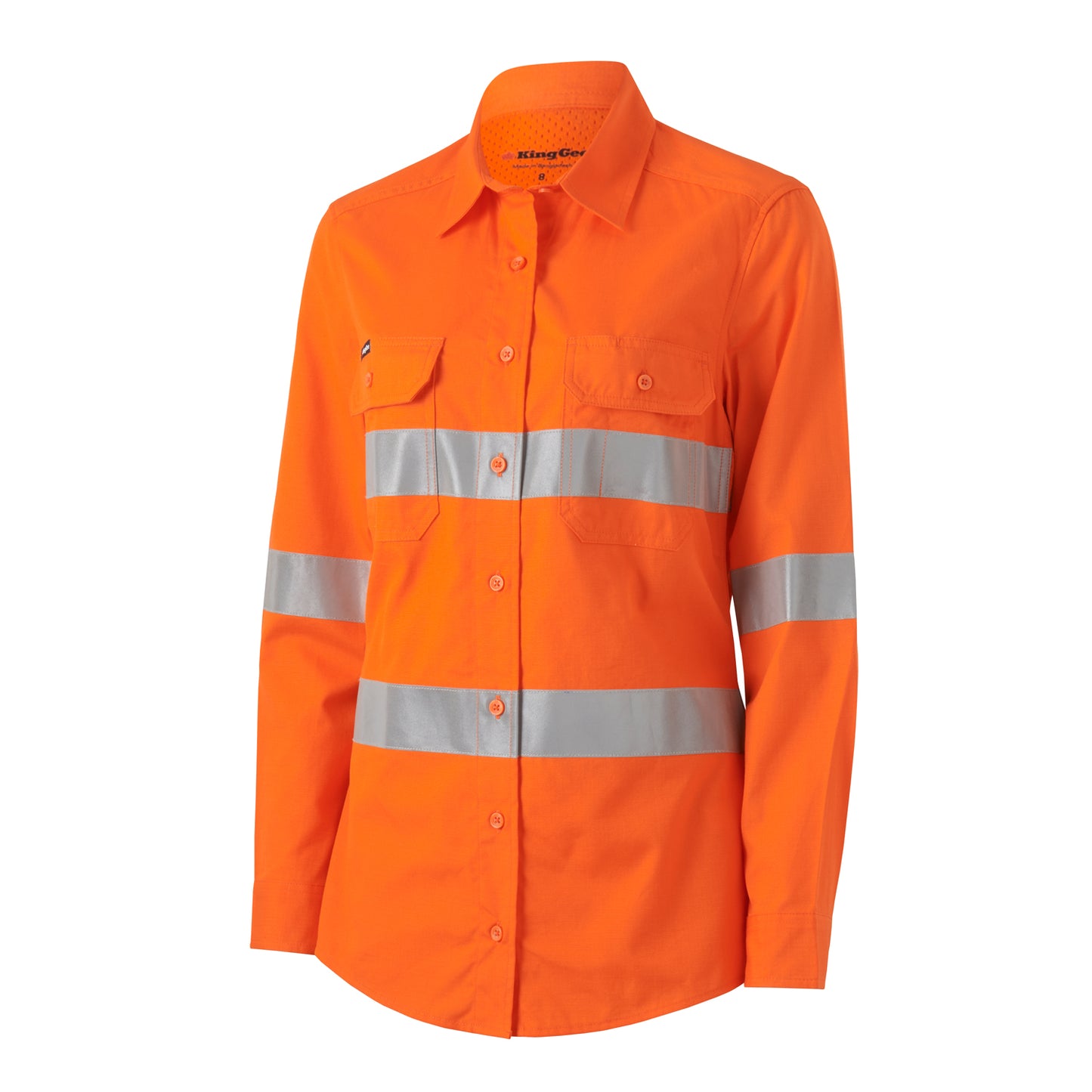 King Gee K44231 Womens Workcool Vented Reflective Shirt