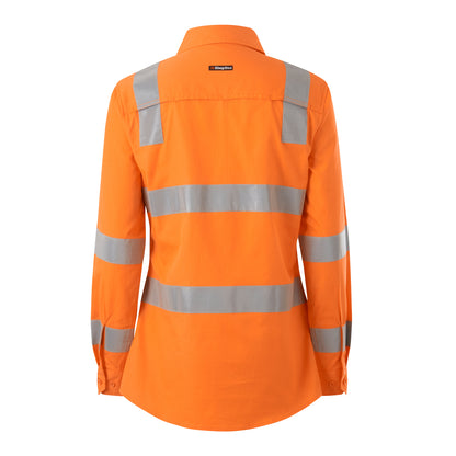 King Gee K44232 Women's Workcool Vented Vic Rail Shirt