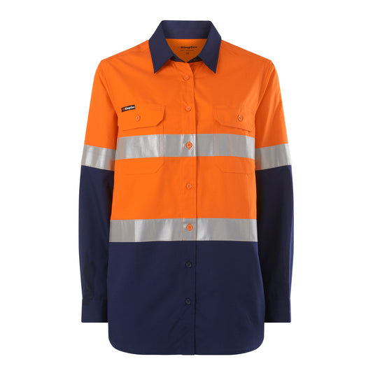 King Gee K44234 Womens Workcool Maternity Reflective Shirt