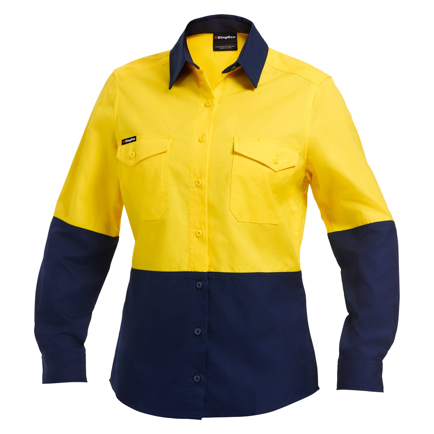King Gee K44543 Women's Workcool 2 Hi-Vis Lightweight Work Shirt