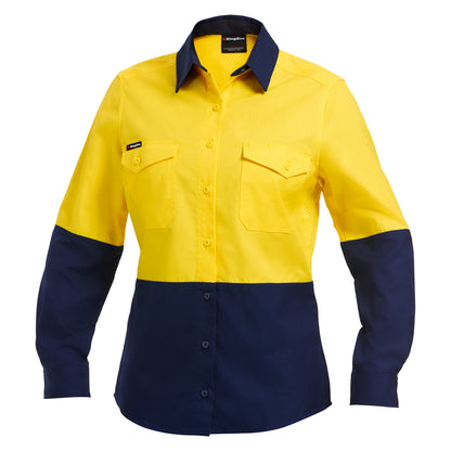King Gee K44543 Women's Workcool 2 Hi-Vis Lightweight Work Shirt