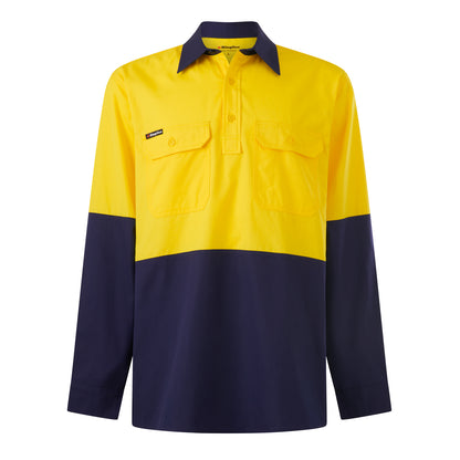 King Gee K54011 Workcool Vented Closed Front Spliced Shirt