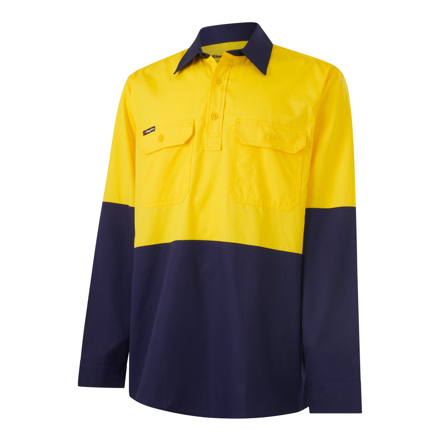 King Gee K54011 Workcool Vented Closed Front Spliced Shirt