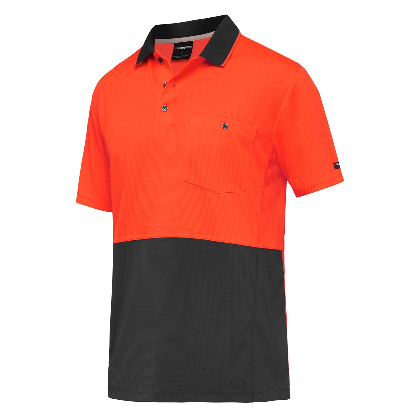 King Gee K54205 Workcool Hyperfreeze Hi-Vis Two Tone Short Sleeve Polo Shirt