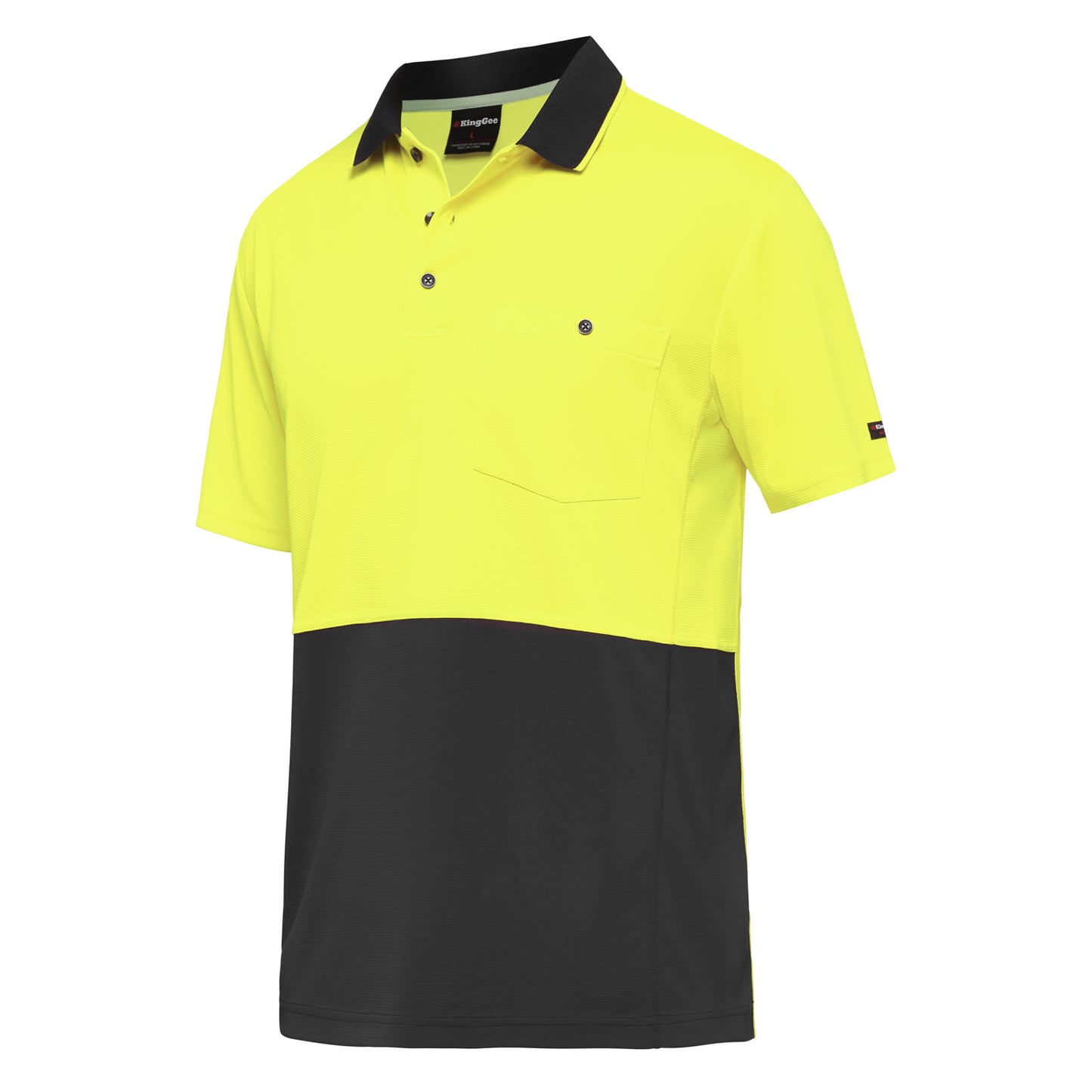 King Gee K54205 Workcool Hyperfreeze Hi-Vis Two Tone Short Sleeve Polo Shirt