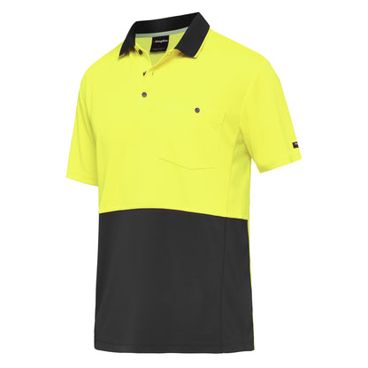 King Gee K54205 Workcool Hyperfreeze Hi-Vis Two Tone Short Sleeve Polo Shirt