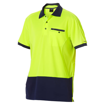 King Gee K54845 Workcool Hyperfreeze Hi-Vis Lightweight Short Sleeve Polo