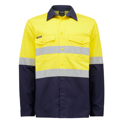 King Gee K54880 Workcool 2 Hi-Vis Reflective Two Tone Long Sleeve Work Shirt