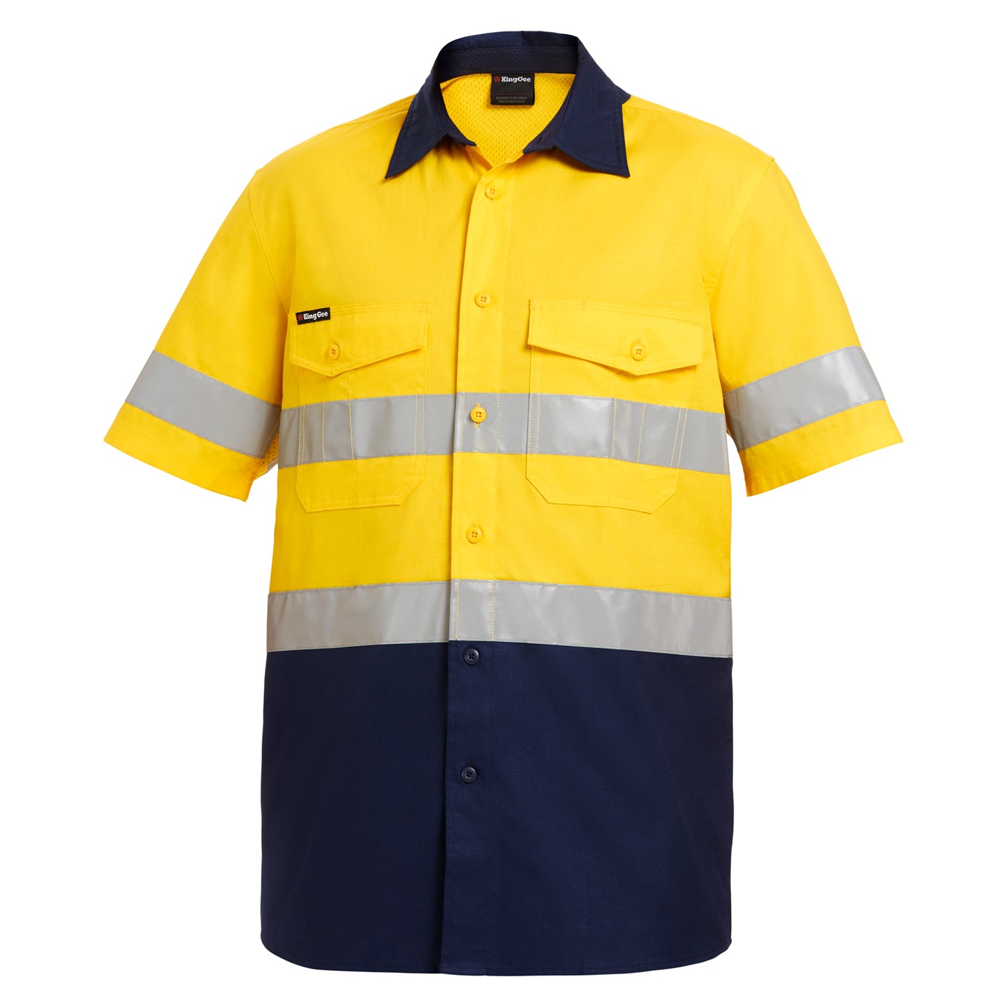 King Gee K54885 Workcool 2 Hi-Vis Reflective Short Sleeve Work Shirt
