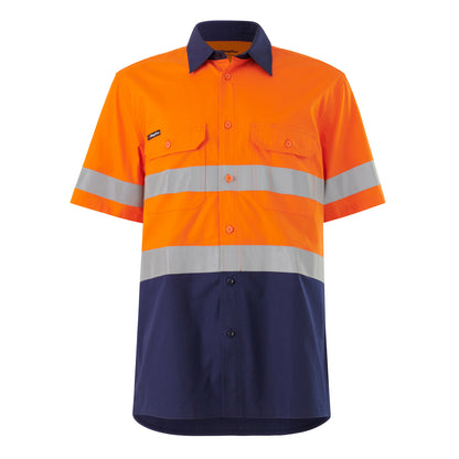 King Gee K54911 Workcool Vented Spliced Shirt Taped Short Sleeve