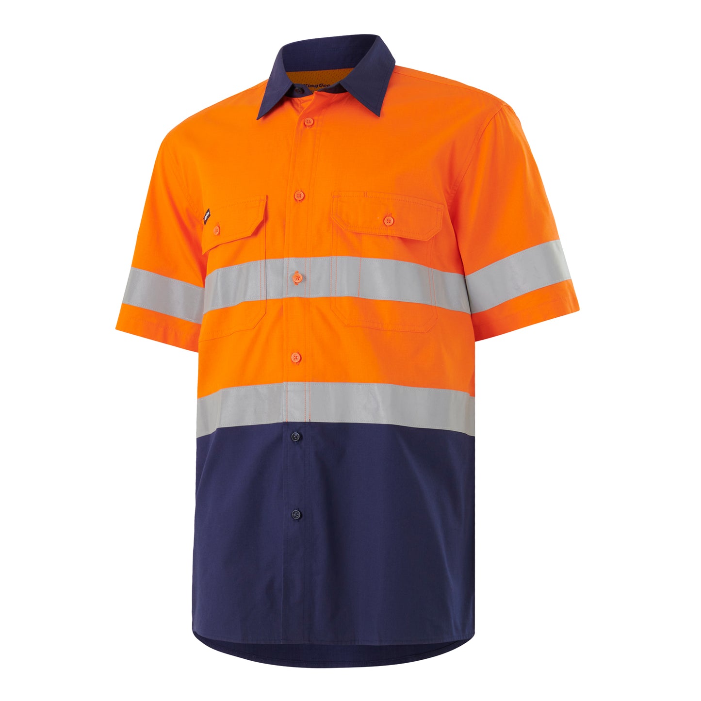 King Gee K54911 Workcool Vented Spliced Shirt Taped Short Sleeve