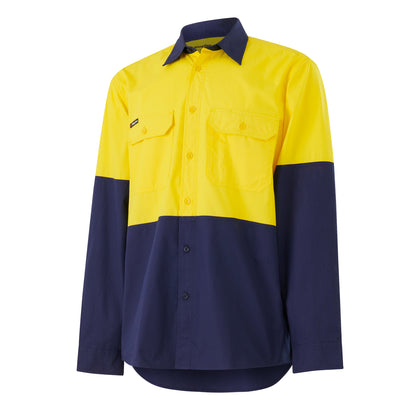 King Gee K54912 Workcool Vented Spliced Shirt Long Sleeve
