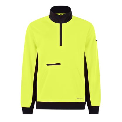 King Gee K55047 Hi Vis  Spliced 1/4 Zip Fleece