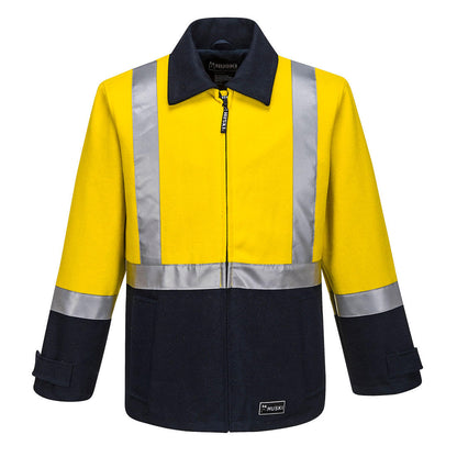 Portwest Huski FR Bluey Jacket in Yellow/Navy