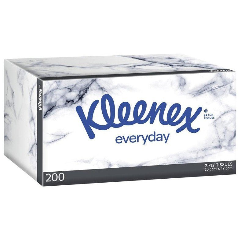 KIMBERLY CLARK KC60200 Kleenex Facial Tissue Everyday White 200 Sheets