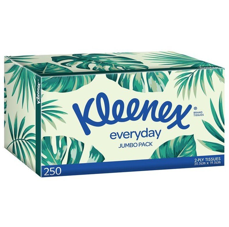 KIMBERLY CLARK KC60271-1 Kleenex Facial Tissue Everyday Jumbo Pack White 250 Sheets