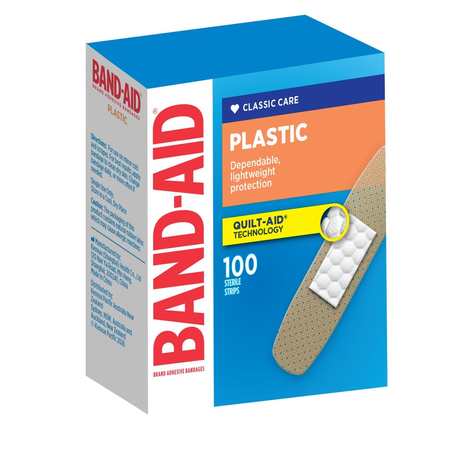 JOHNSON & JOHNSON J3510 Band-Aid Plastic Strips Pack of 100
