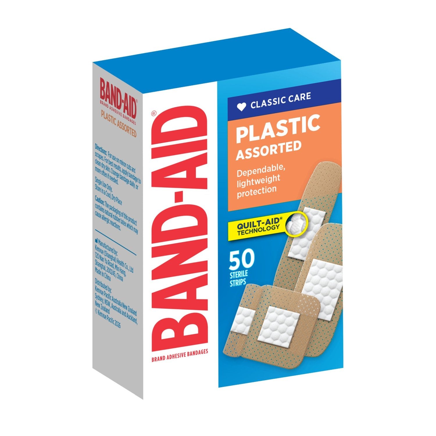JOHNSON & JOHNSON J17163 Band-Aid Plastic Assorted Shapes Pack of 50
