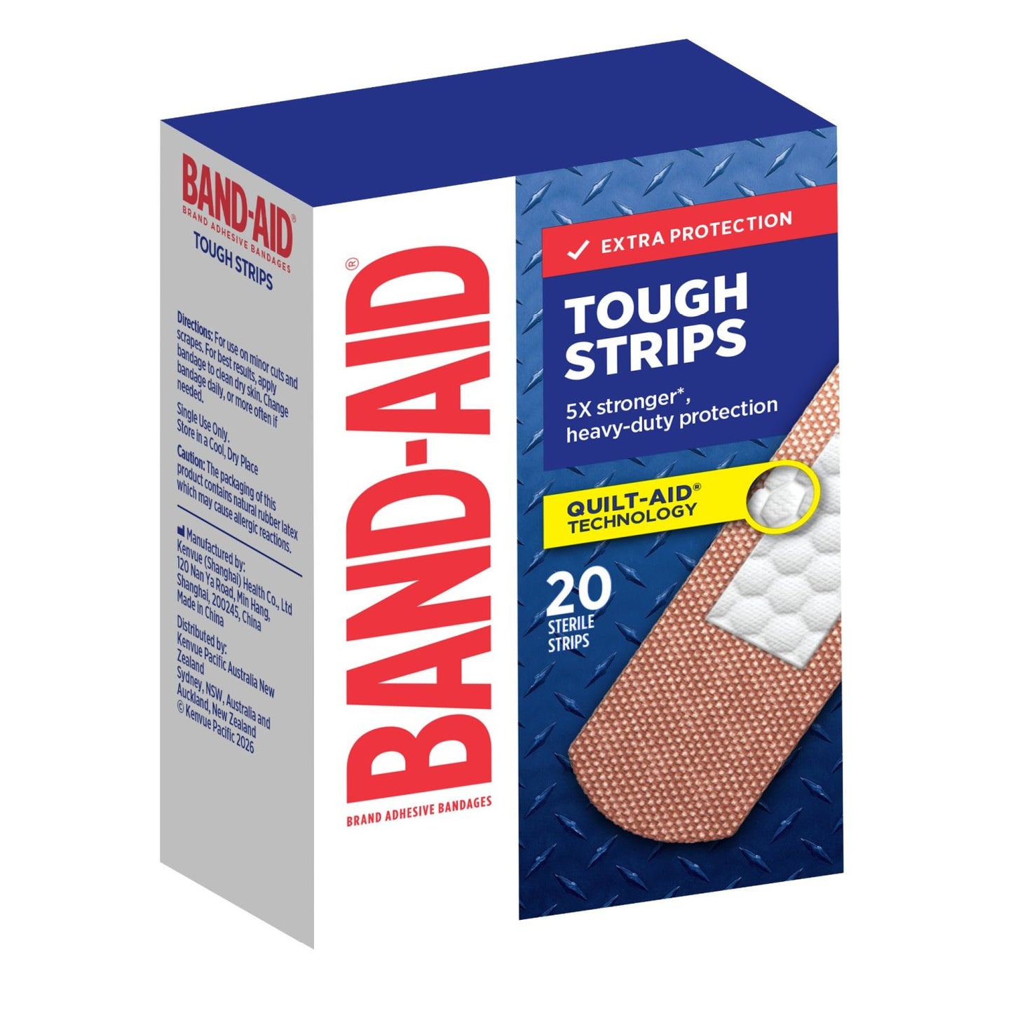 JOHNSON & JOHNSON J3740119702 Band-Aid Tough Strips Fabric Regular Pack of 20