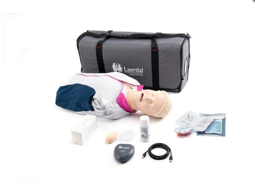 LAERDAL L174-00160 Manikin QCPR Resusci Anne AED Torso Rechargeable with Carry Bag