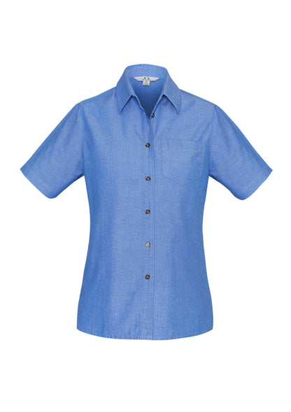 BizCollection LB6200 Womens Chambray Short Sleeve Shirt product front