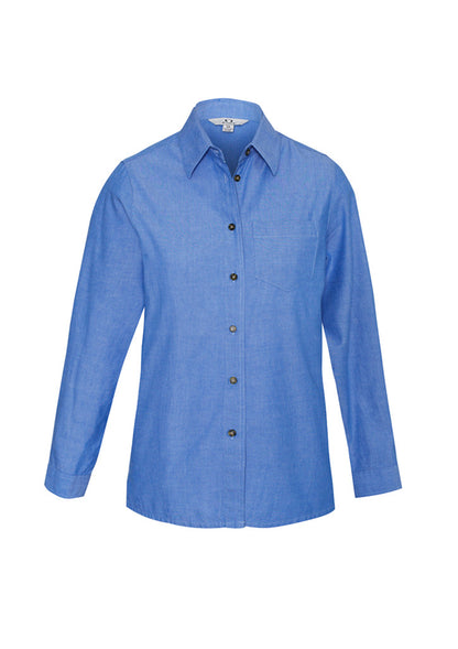 BizCollection LB6201 Womens Chambray Long Sleeve Shirt product front