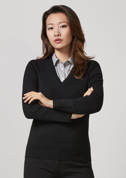 BizCollection LP3506 Womens V-Neck Knit Pullover