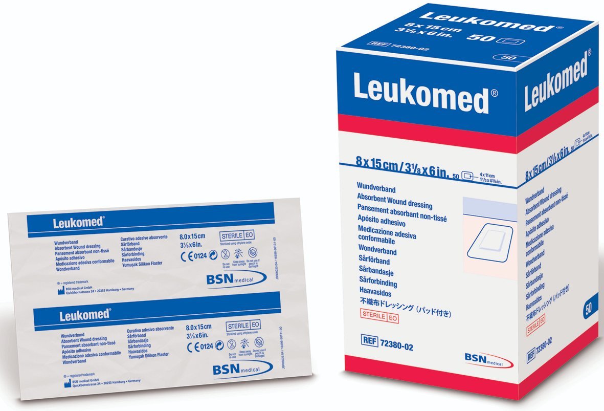 BSN MEDICAL B72380W Leukomed Island Dressing 8cm x 15cm Single
